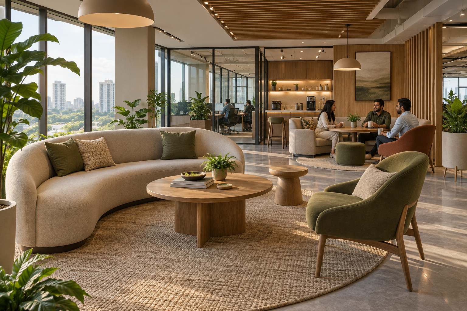 Breakout room with board games in modern office interior design